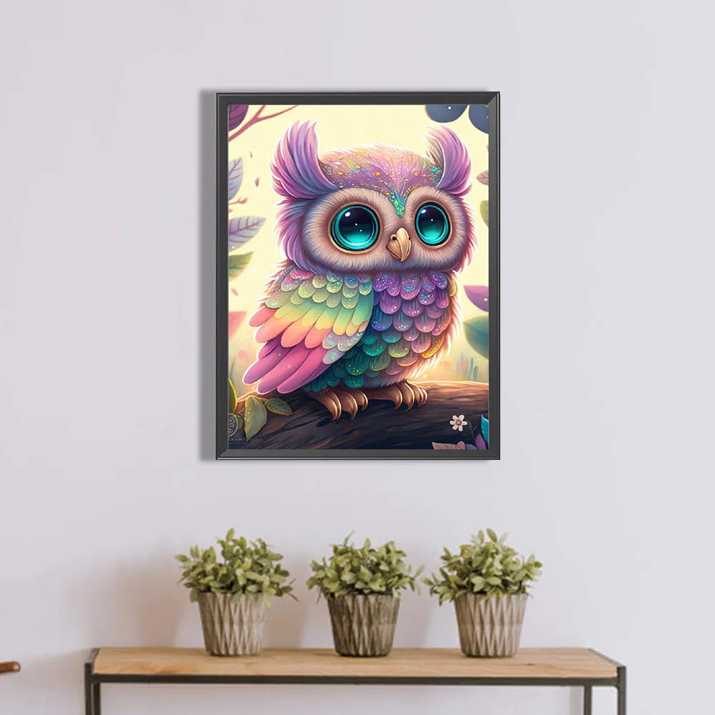 Diamond Painting - Full Round Drill - Owl(30*40cm)