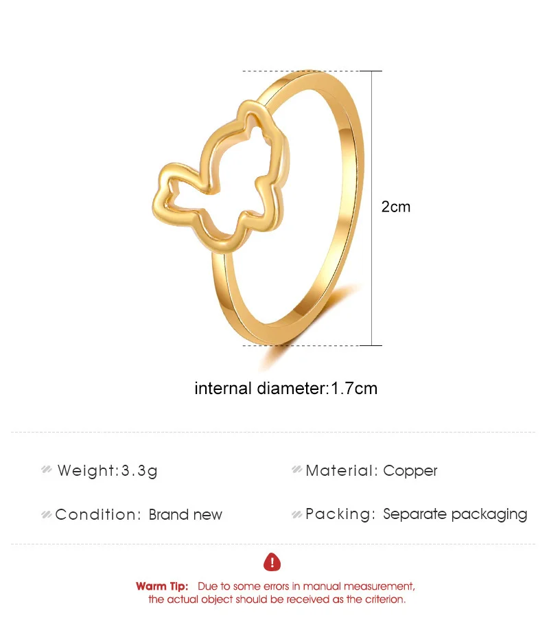 Rabbit Gold Plated Ring