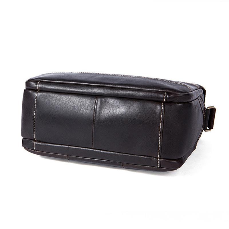 Delicate Genuine Leather Stitching Sling Shoulder Bag Messenger Bag