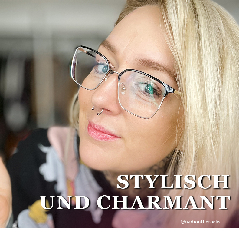 Gisela Schwarz Rechteckig Brille