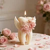 3D Wings Teeth Rose Flower Mould Silicone Wave Spiral Candle Mould Reusable Easy To Demold for Wedding Valentine Day DIY Home Decor