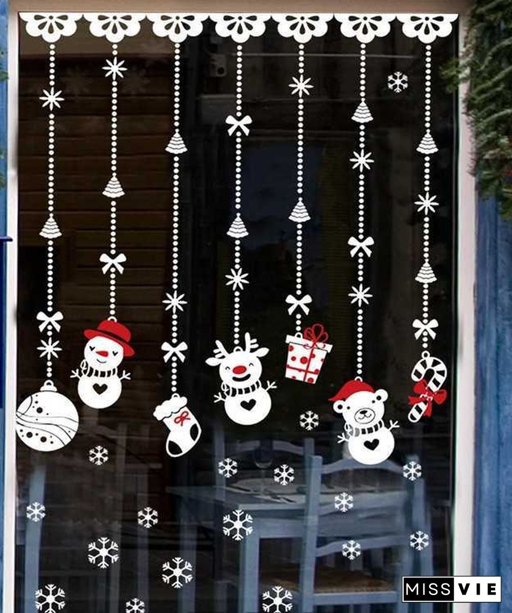 Christmas Decorations Holiday Window Sticker Xmas Glass Stickers Decals