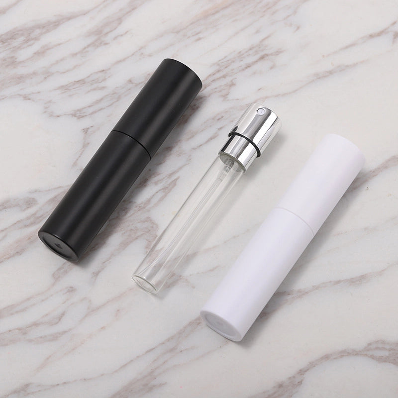 10ml Perfume Sub-bottle Rotating Retractable ABS Spray Glass Empty Bottle Mouth Spray Bottle Portable Travel Sample Logo
