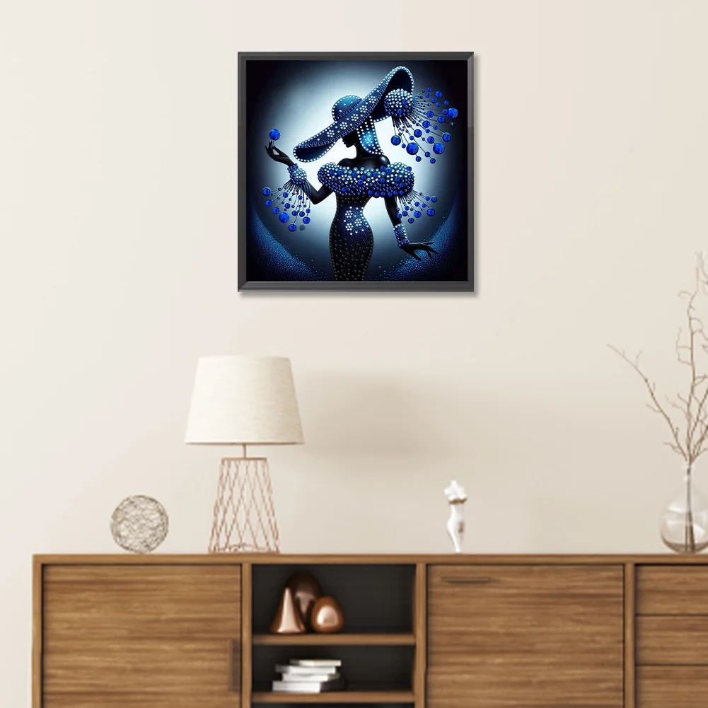 Diamond Painting - Partial Special Shaped Drill - Lady(Canvas|30*30cm)