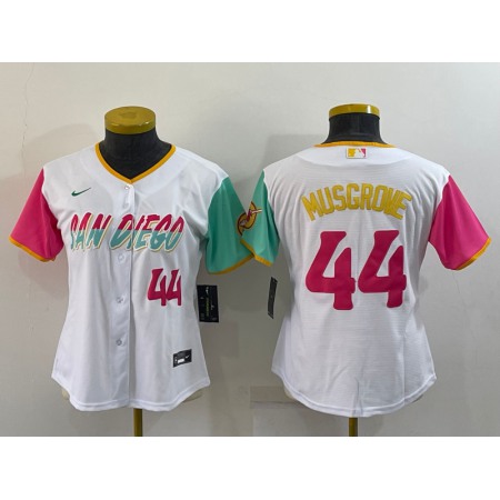 Youth San Diego Padres #44 Joe Musgrove 2022 White City Connect Stitched Baseball Jersey AWMI