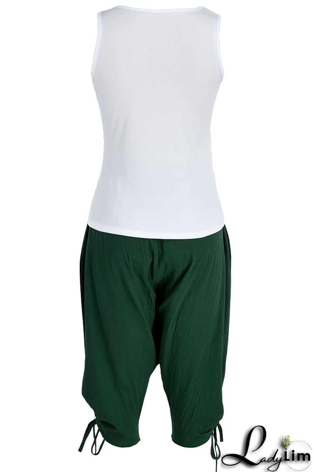 Burgundy Casual Solid Bandage Patchwork U Neck Two Pieces