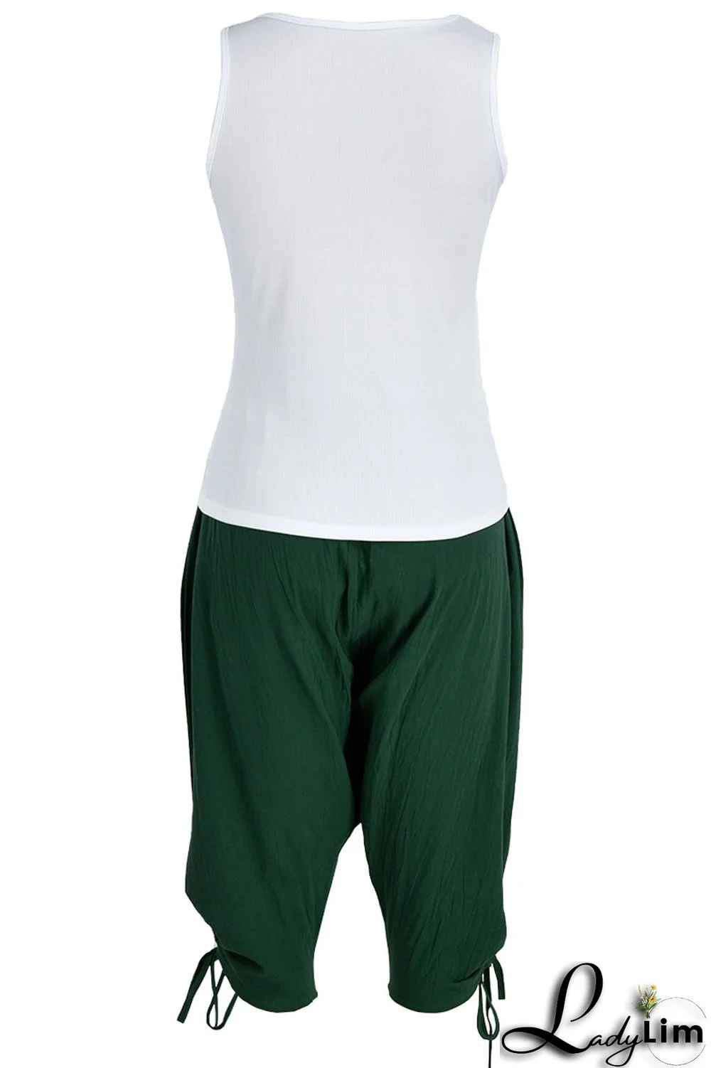 Burgundy Casual Solid Bandage Patchwork U Neck Two Pieces