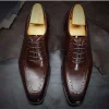 Mens Leather Oxford Dress Shoes