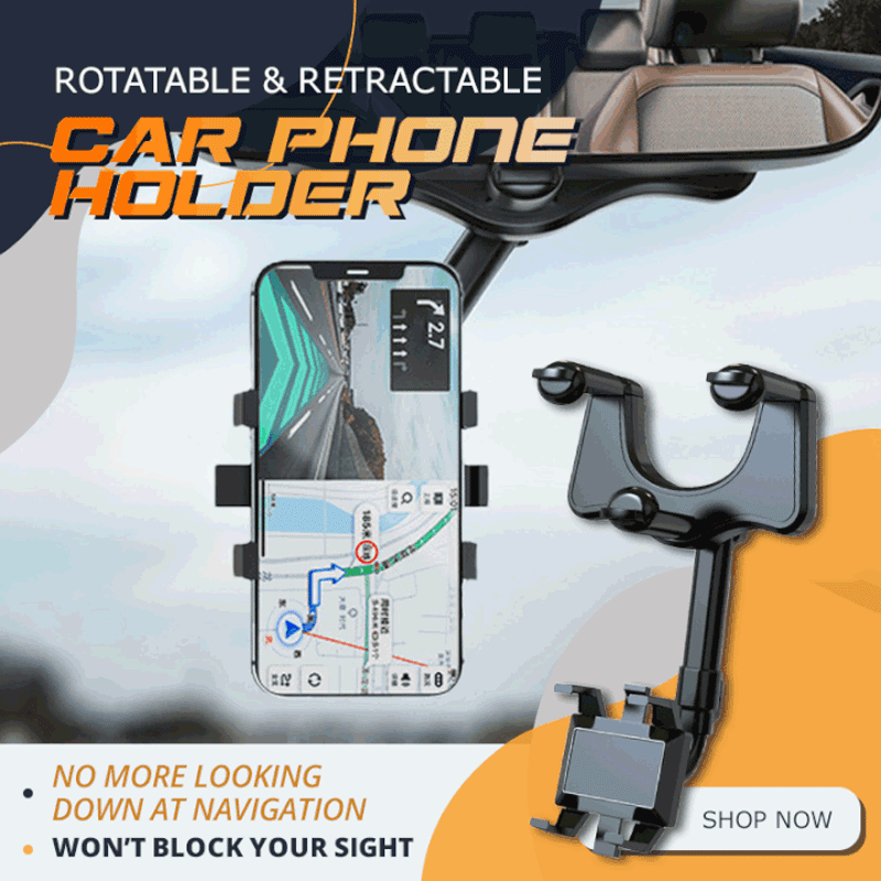 Rotatable and Retractable Car Phone Holder