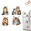 4PCS 2D/Flat Acrylic DIY Diamond Art Fridge Magnet Kit Maine Coon Design DIY Art Fridge Magnet Refrigerator Sticker Magnetic Diamond Art Decor Refrigerator Mailbox Home Decoration DIY Crafts