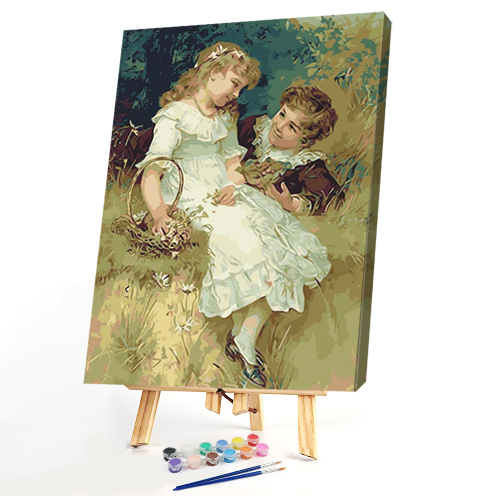 

40*50CM Paint By Numbers-Happy Kids Together, 501 Original