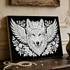 DIY Pearl Painting Wolf for Home Wall Decor with Frame(20x30cm)