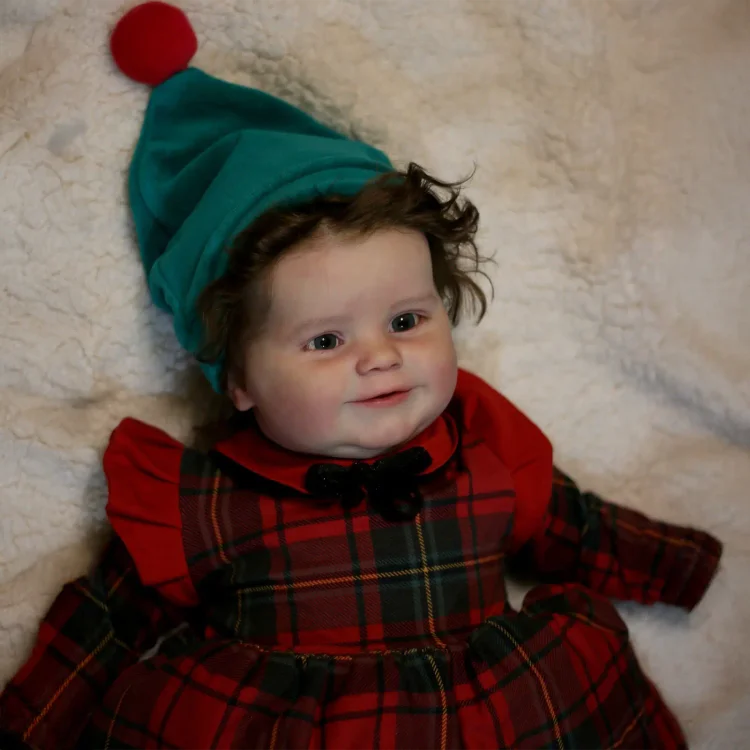  20" Reborn Toddler Realistic Baby Doll Girl Reaisn with Brown Hair Special Gifts For Chirdren - Reborndollsshop®-Reborndollsshop®