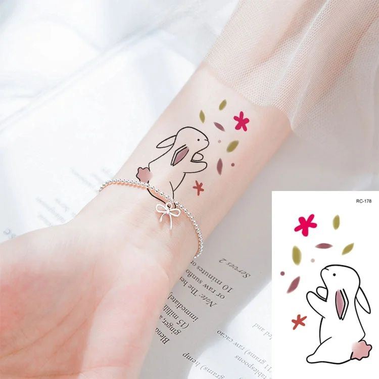Rocooart Animal Waterproof Temporary Tattoo Sticker Flamingo Cat Fox Tatoo Body Art Women New Fake Taty Tatuaje Cute Small Tatto