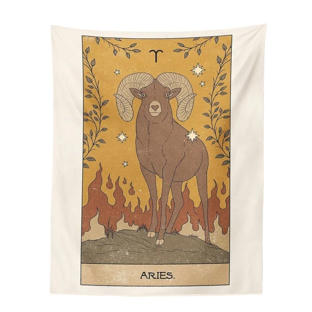 Tarot Constellation Tapestry Tarot Card Tapestry Boho Tapestry Wall Hanging Trippy Divination Beach Mat Sun Moon Wall Decor