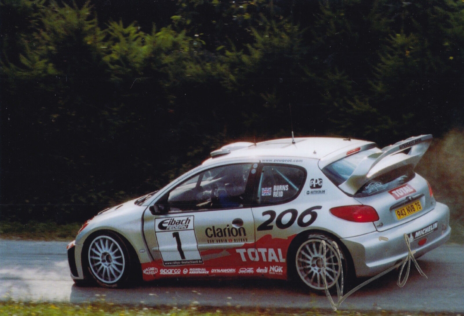 Robert Reid Hand Signed 12x8 Photo Poster painting Peugeot Rally.