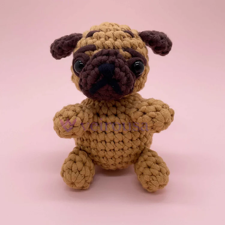 Brown Bulldog - Crochet Kit veirousa
