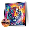 Diamond Painting-DIY Full Round Drill Color Tiger(40*40 CM)