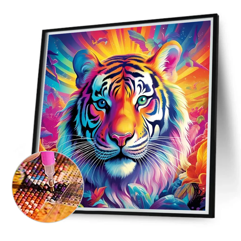 Diamond Painting - Full Round Drill - Tiger(Canvas|40*40cm)