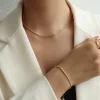 Starlight Minimalism Golden Necklace Bracelet