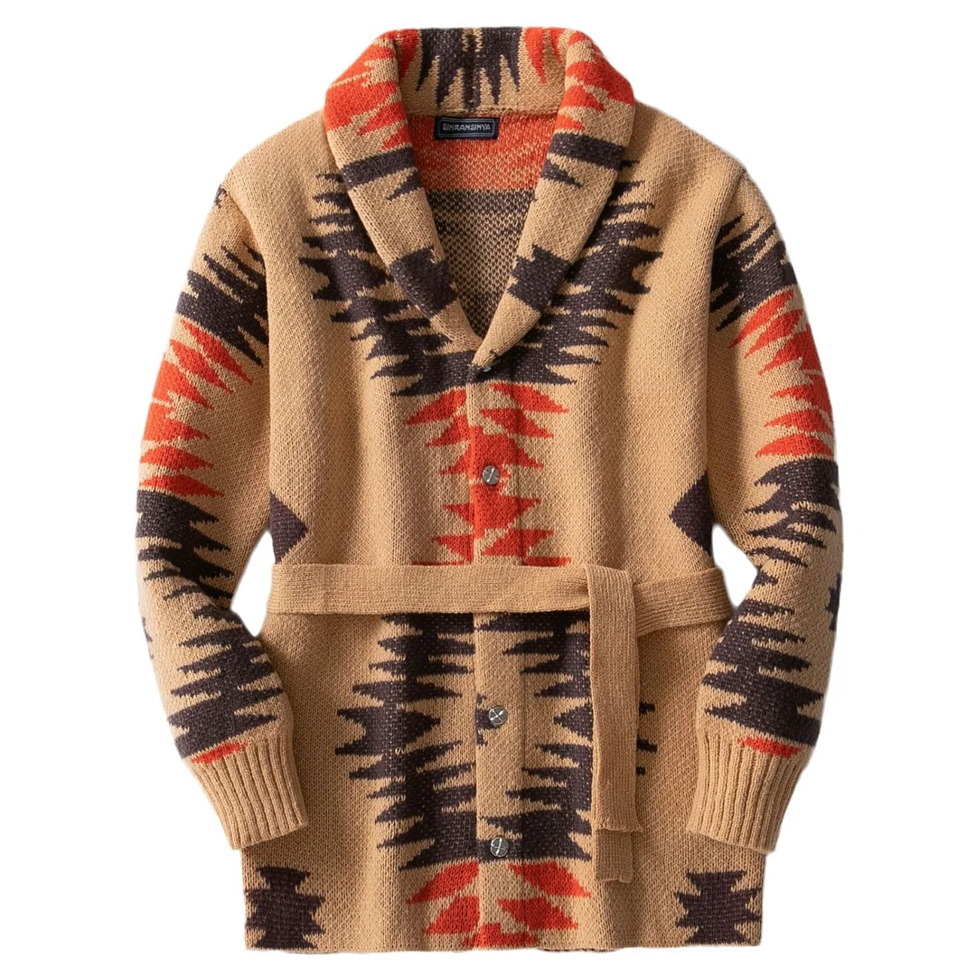 Uveng Uveng Men's Men's Vintage Heavy Industry Jacket Sweater Mid-Series Tie Tie Jacket SY0114