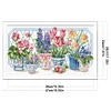 [Brand]Potted Flowers - 14CT Stamped Cross Stitch - 47*28cm - Flower Natural