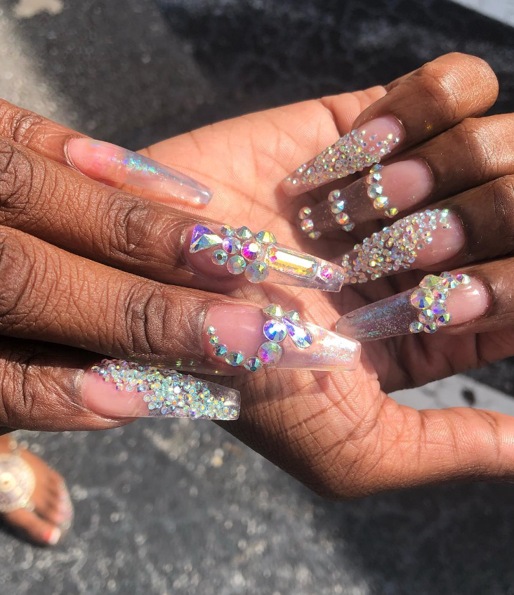 Clear Coffin Nail Designs for Summer 2023 Morovan