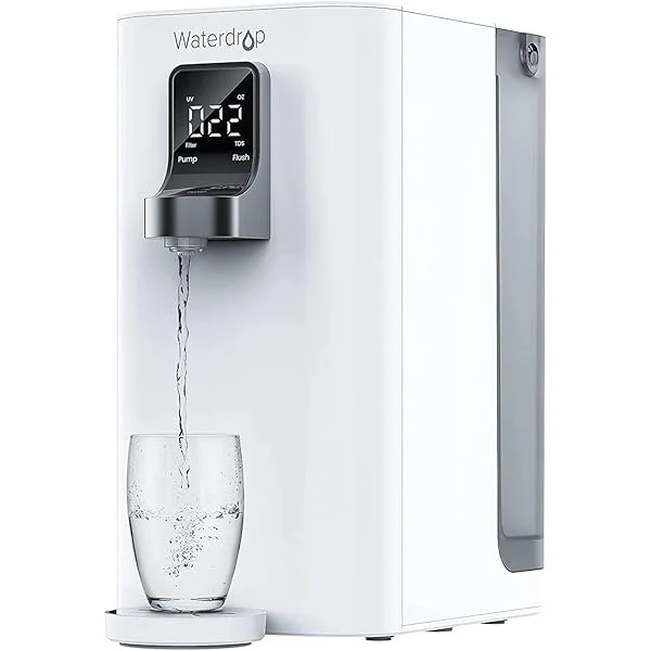 Waterdrop K19-S Countertop Reverse Osmosis Water Filter System, 3:1 Pure to Drain, Reduce PFAS, No Installation Required, BPA Free White