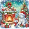 Diamond Painting-DIY Crystal Rhinestone Xmas Bear Fireplace(40x40cm)