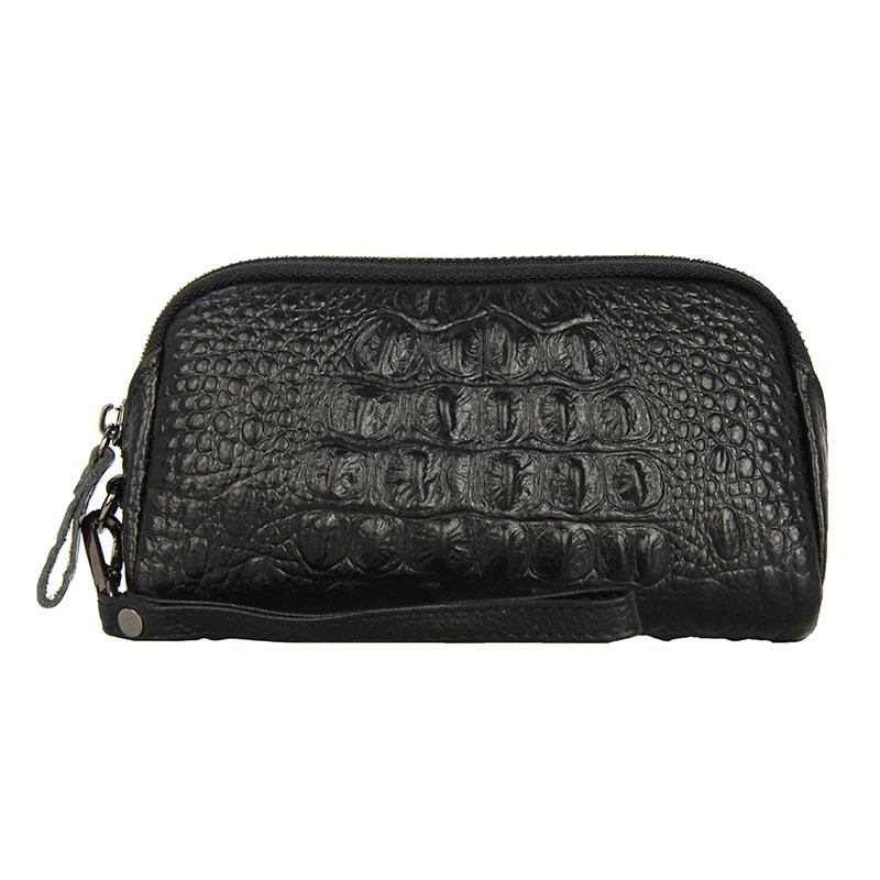 Mongw Crocodile pattern women Wallet Genuine Leather Wrist wallets Coin Purse Credit Card Holder alligator Clutch Bag money bag