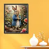 Rose Shirt Rabbit Full 18CT DIY Stamped Cross Stitch Kits for Adults Home Decor 40x50cm