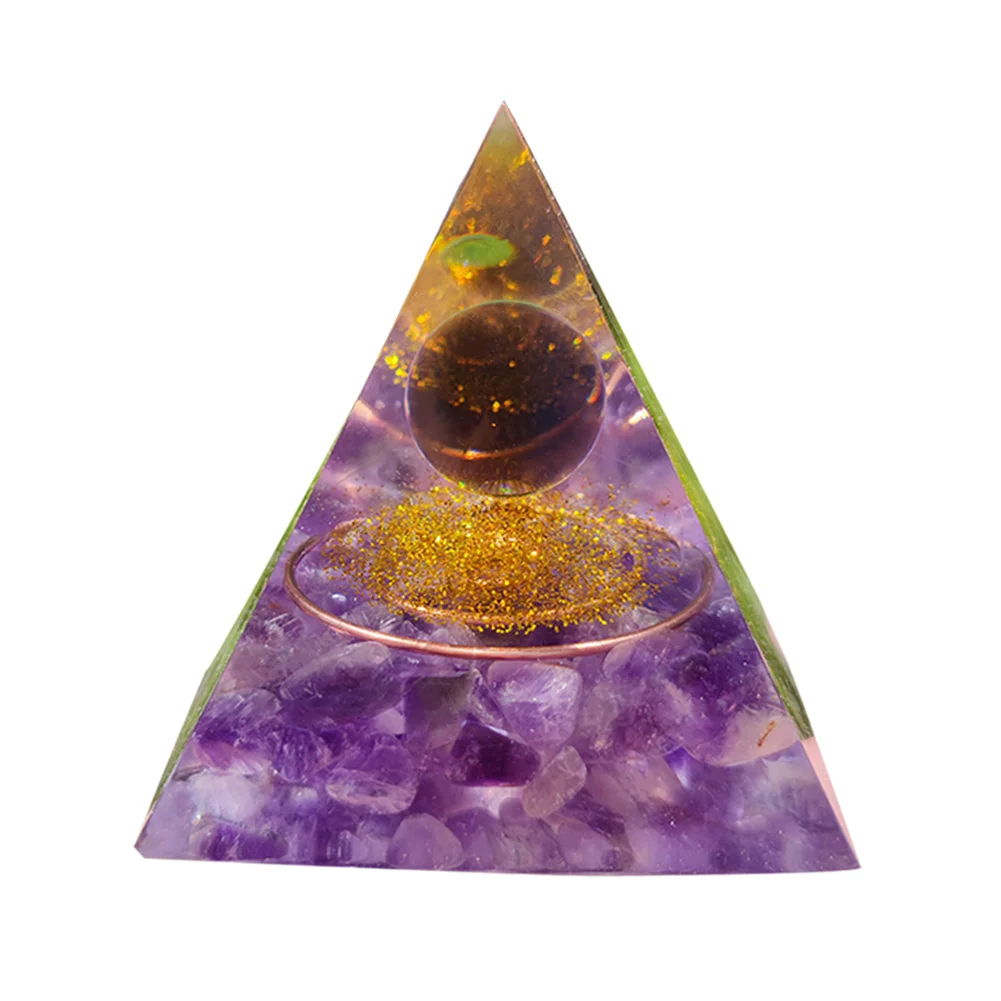 5cm Natural Stone Orgonite Pyramid Healing Crystals Orgone Energy Generator