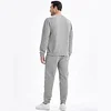 Mens 2 Piece Jacquard Sweatsuit Outfits Hoodie Sweatshirt & Joggers Sweatpants Set Tracksuit