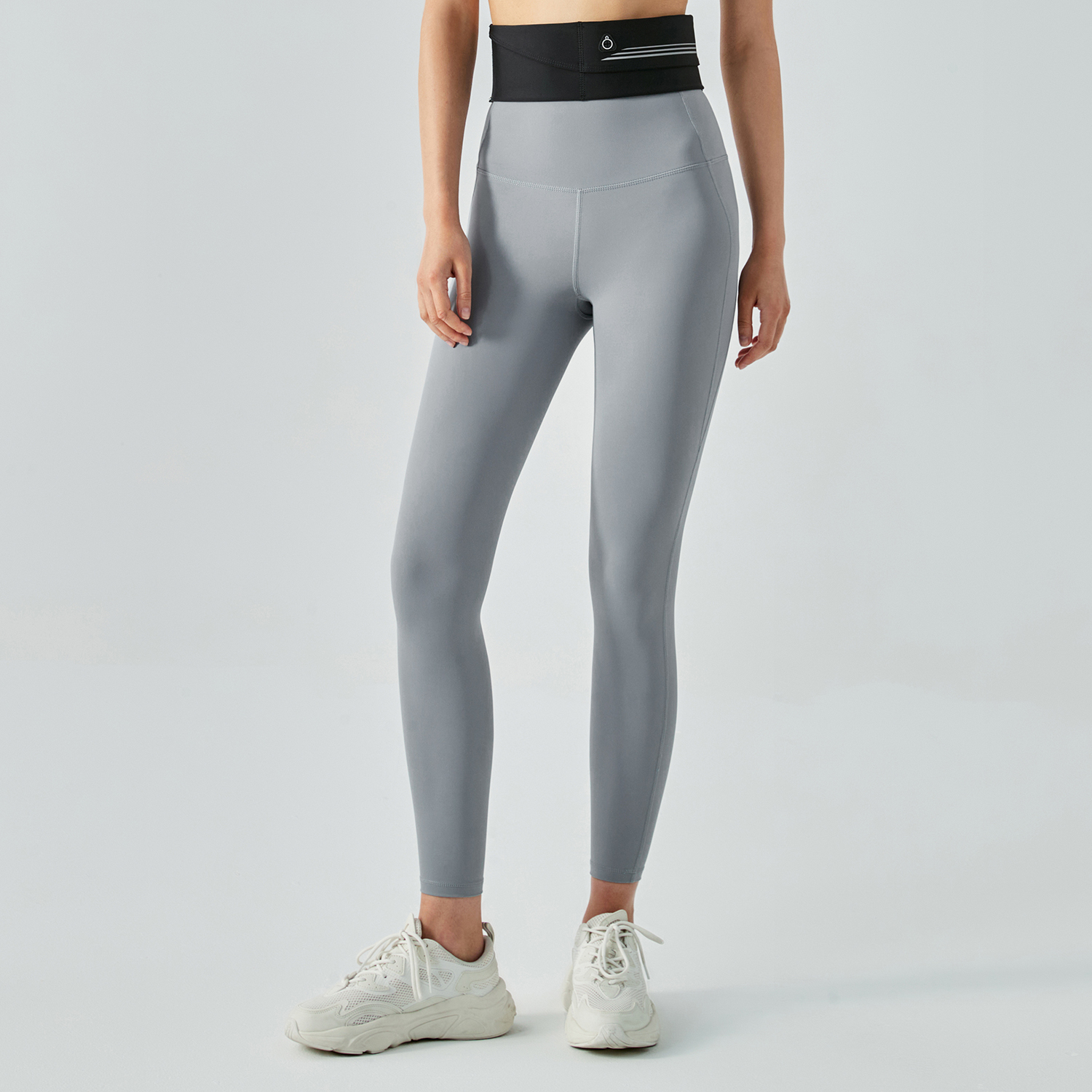 Hergymclothing Rhino Gray bubble butt lifting nake shaped buttery soft sustainable yoga pants online shoppin