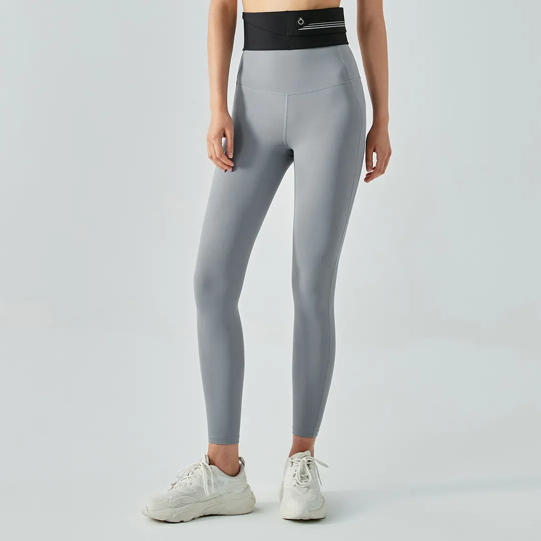 Hergymclothing Rhino Gray bubble butt lifting nake shaped buttery soft sustainable yoga pants online shoppin