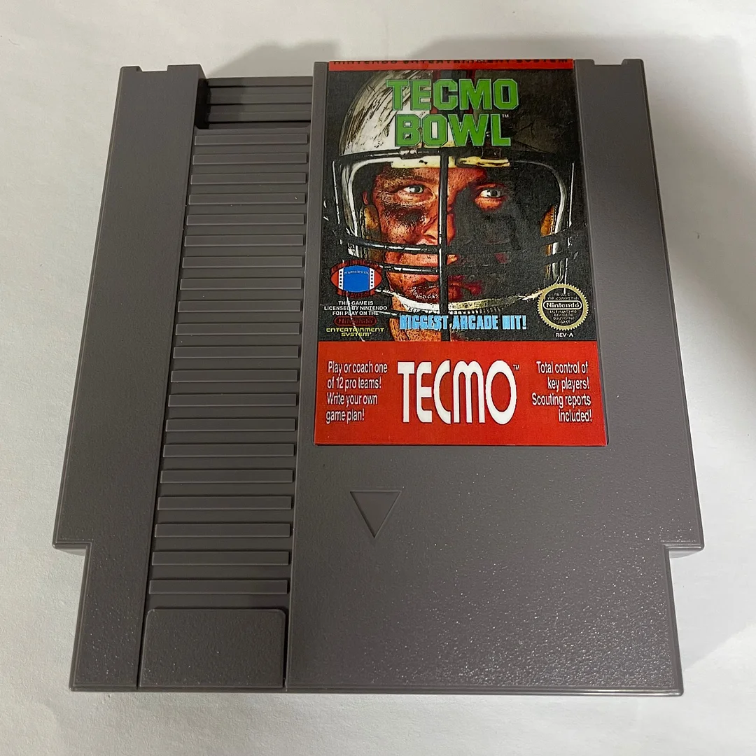 Tecmo Bowl PC10 NES For Nintendo Entertainment System Console - 8 Bit Game Cartridge