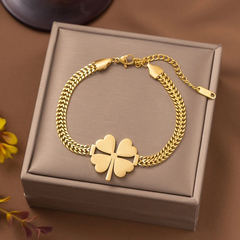 Modern Style Geometric Titanium Steel Plating Bracelets