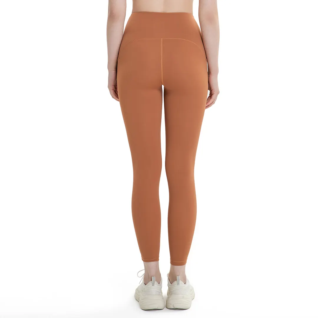 Buy Hergymclothing high rise tranceless naked feeling slant pockets sports yoga leggings at an affordable price