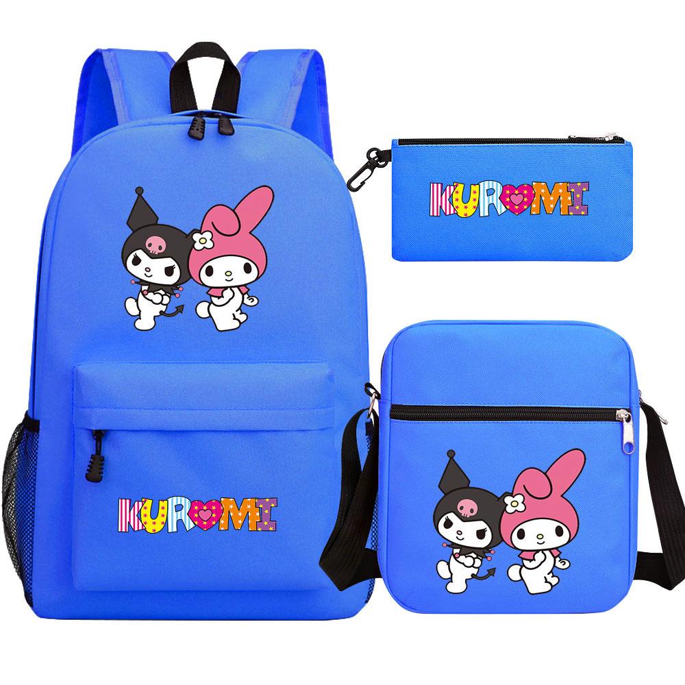 Mayoulove Kuromi Backpack Large Capacity Cute Design for School and Outdoor Activities-Mayoulove