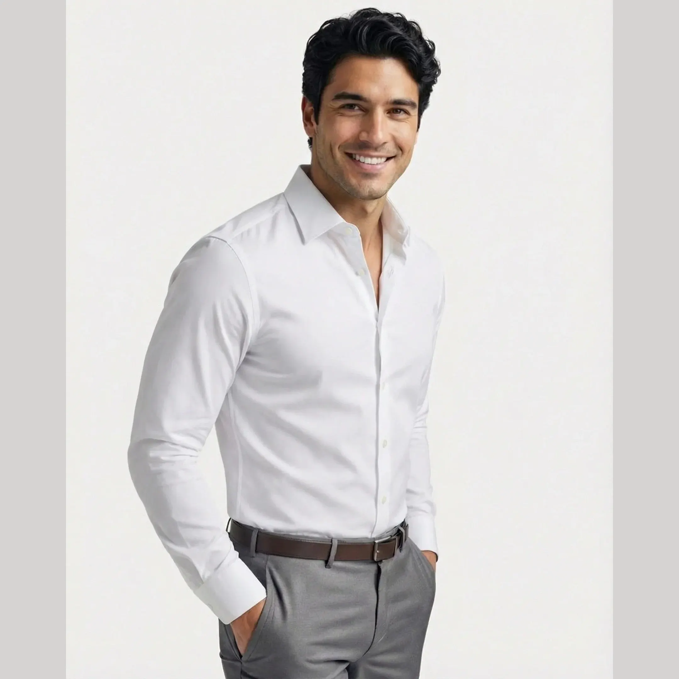 Men's Stretch Dress Shirt &ndash; Wrinkle-Resistant Office Shirt