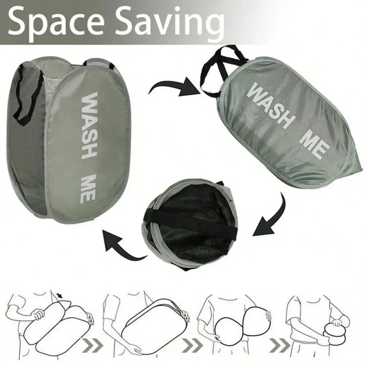 Likron Watches Premium Space-Saving Pop-Up Laundry Hamper Collapsible Breathable Mesh Organizer for Elegant Home Storage