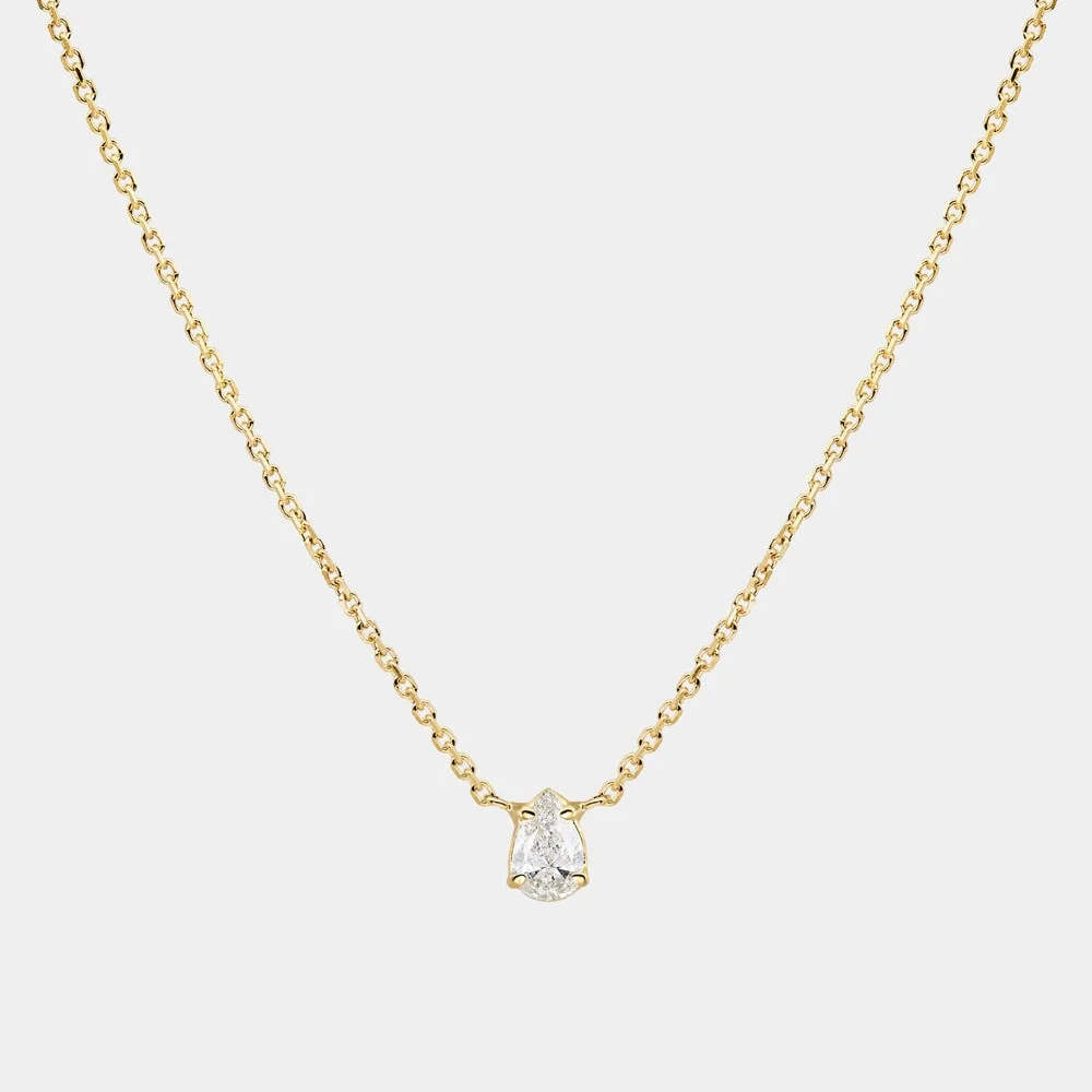 Women's Oval Round Crystal Pendant Necklace