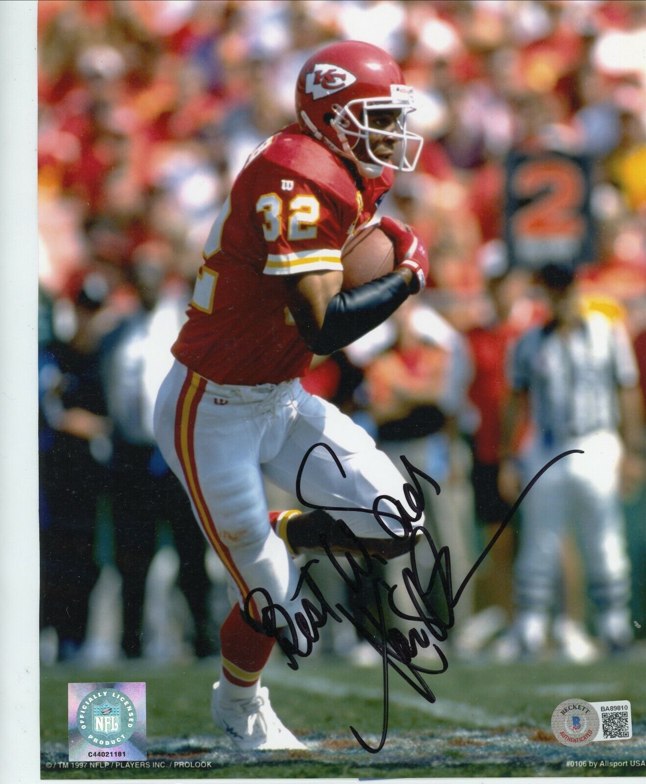 MARCUS ALLEN CHIEFS BEST WISHES