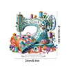 (US Local)Acrylic Special Shape Sewing Machine Desktop Diamond Art Kits for Home Office Decor