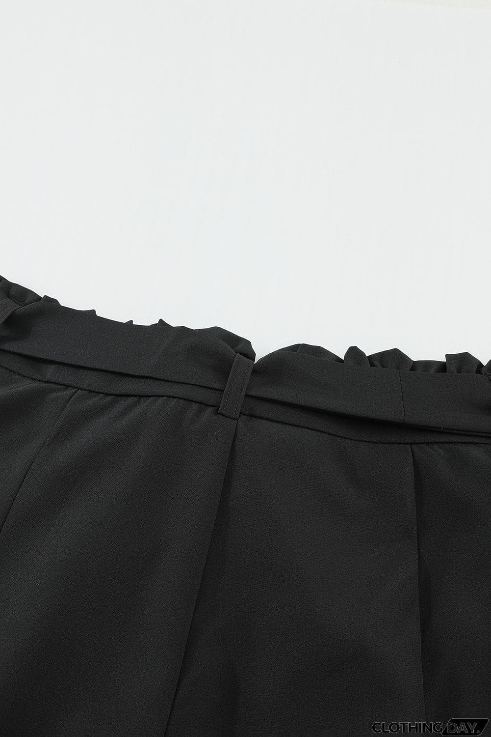 Paperbag Waist Straight Leg Pants