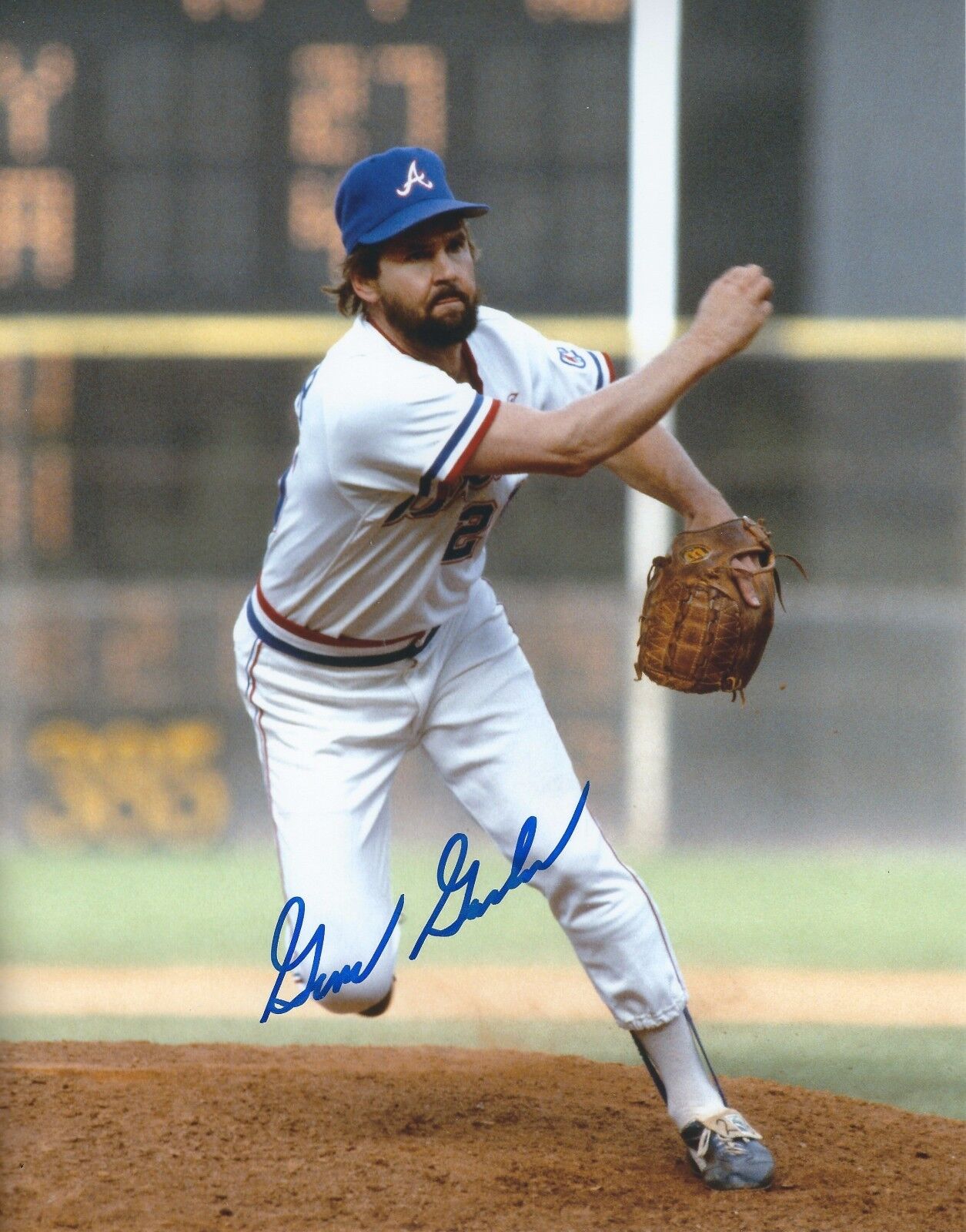 Signed 8x10 GENE GARBER Atlanta Braves Autographed Photo Poster painting - COA