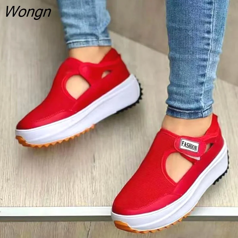 Wongn Women's Sneakers Platform Casual Breathable Sport Design Vulcanized Shoes Fashion Tennis Female Footwear Zapatillas Mujer