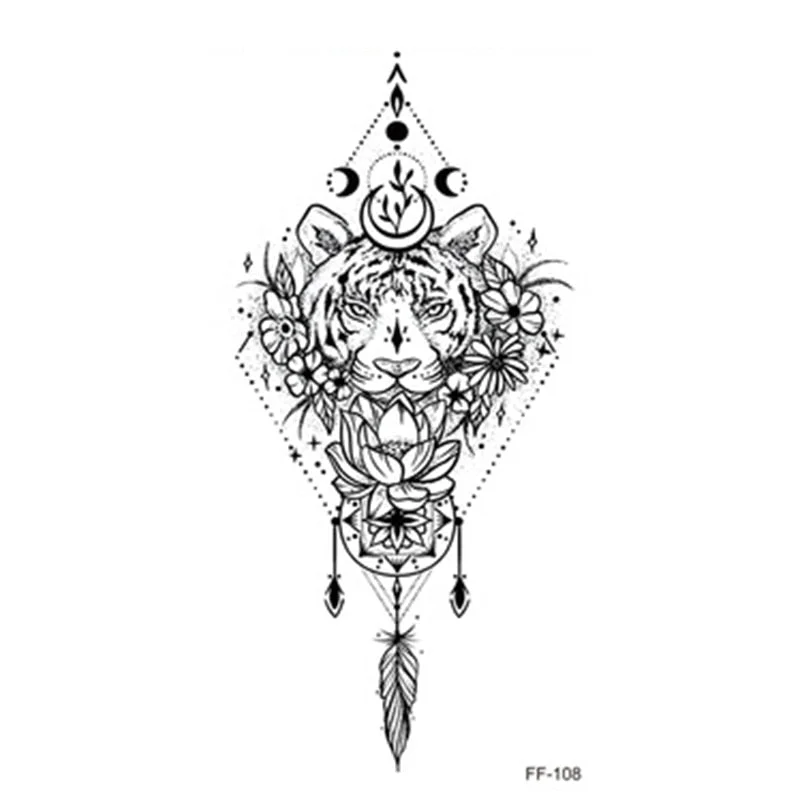 Large Body Art Arm Sleeves Snake Flower Temporary Tattoo Sticker Fast Rock Tattoo Women Waist Bracelet Fake Flash Tatoos Totem