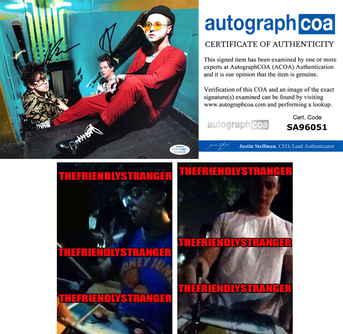 LOVELYTHEBAND signed Autographed 8X10 Photo Poster painting PROOF a BROKEN Sam & Jordan ACOA COA