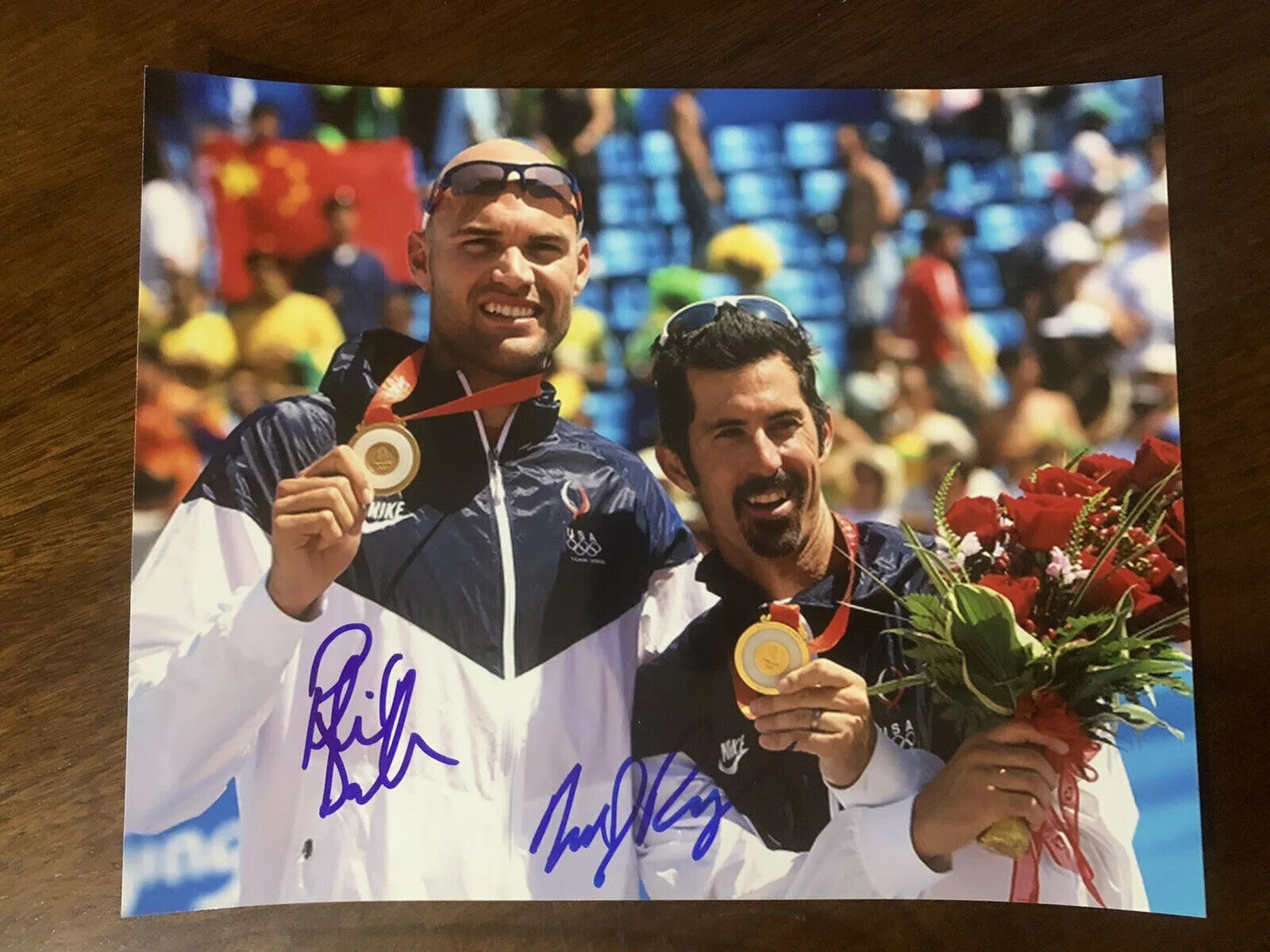 Phil Dalhausser Todd Rogers Dual Hand Signed 8X10 Photo Poster painting Olympic Gold Medalists